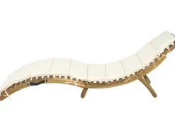 Bain de soleil en bois avec coussins inclus 