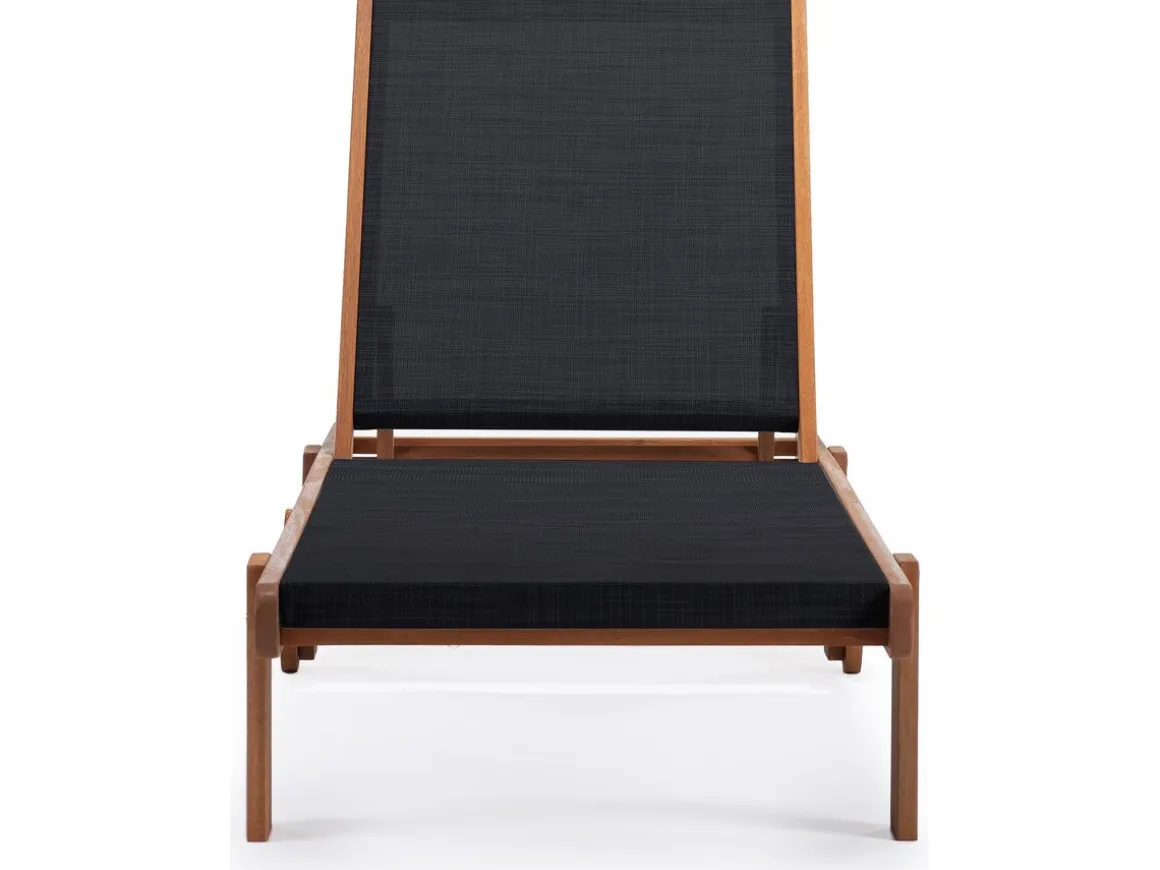 Bain de Soleil en bois exotique "Saïgon" - Maple - Noir