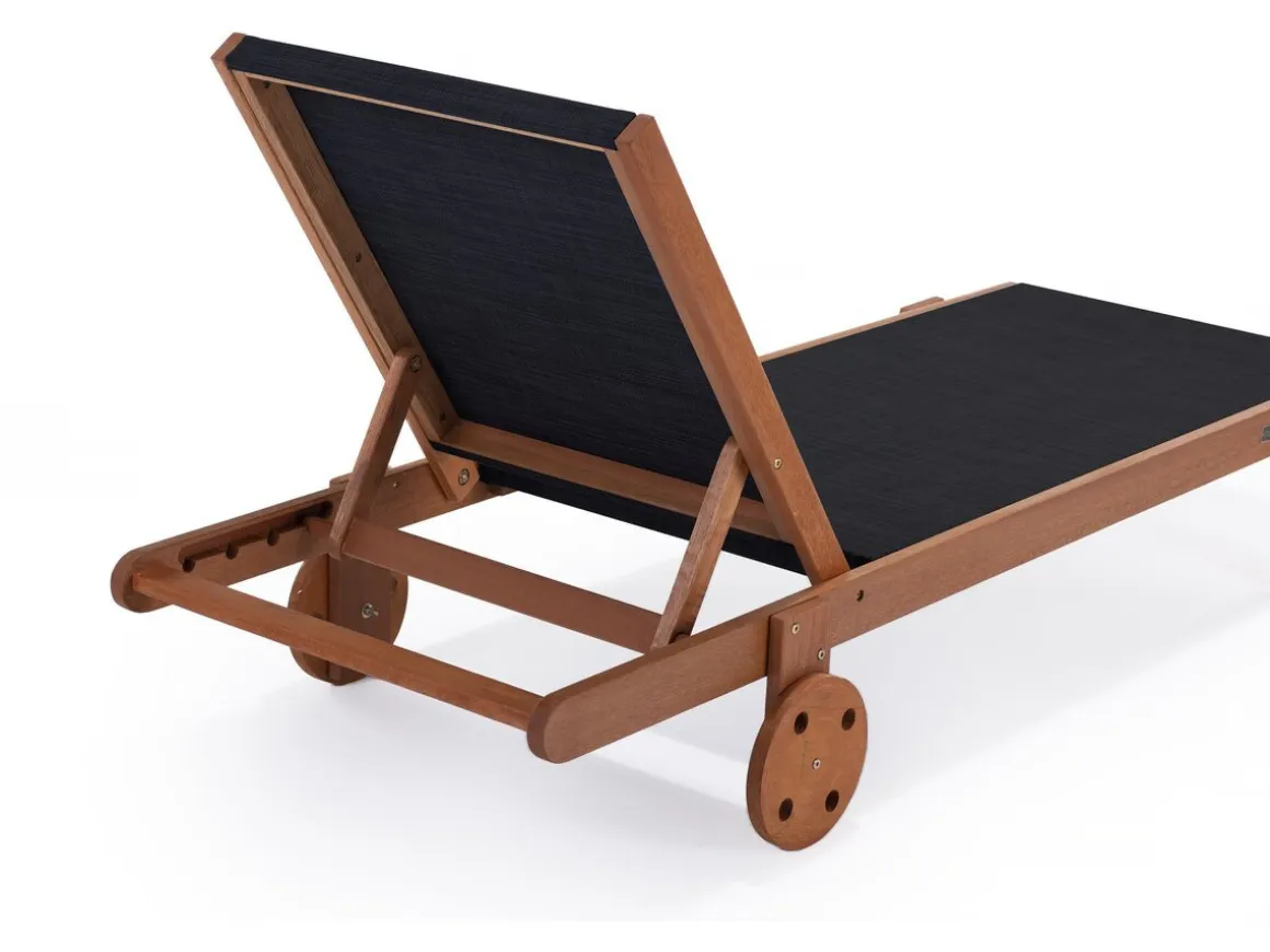 Bain de Soleil en bois exotique "Saïgon" - Maple - Noir