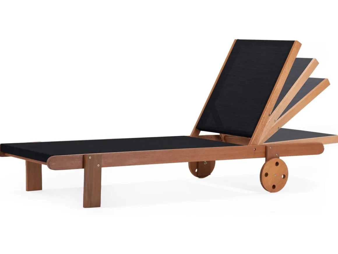 Bain de Soleil en bois exotique "Saïgon" - Maple - Noir
