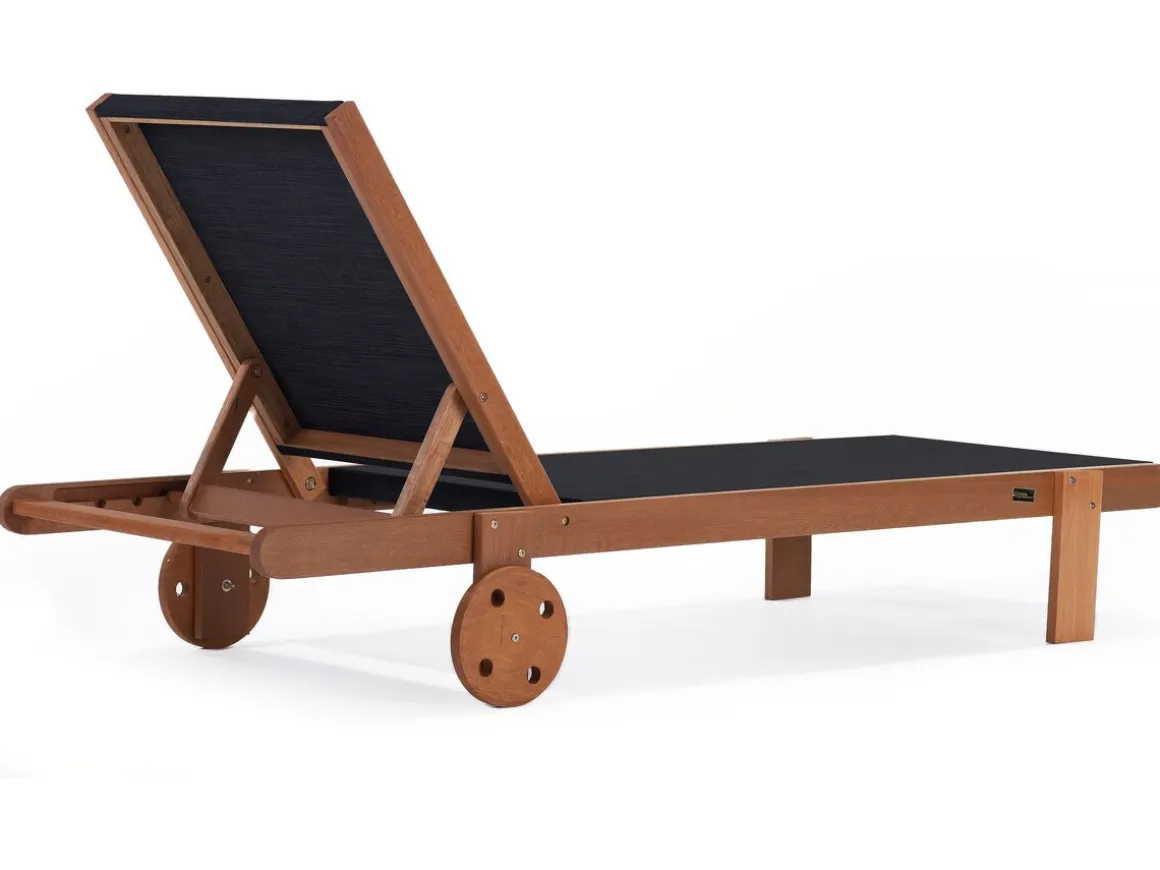 Bain de Soleil en bois exotique "Saïgon" - Maple - Noir