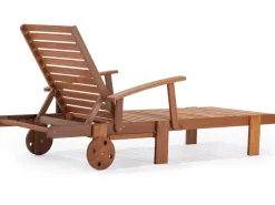 Bain de soleil pliant en bois exotique 