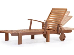 Bain de soleil pliant en bois exotique 