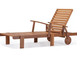 Bain de soleil pliant en bois exotique 
