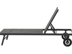 Bain de soleil textilène matelassé et aluminium 