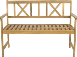 Banc de jardin en bois 120 cm "Surabaya" - 2 places - Marron