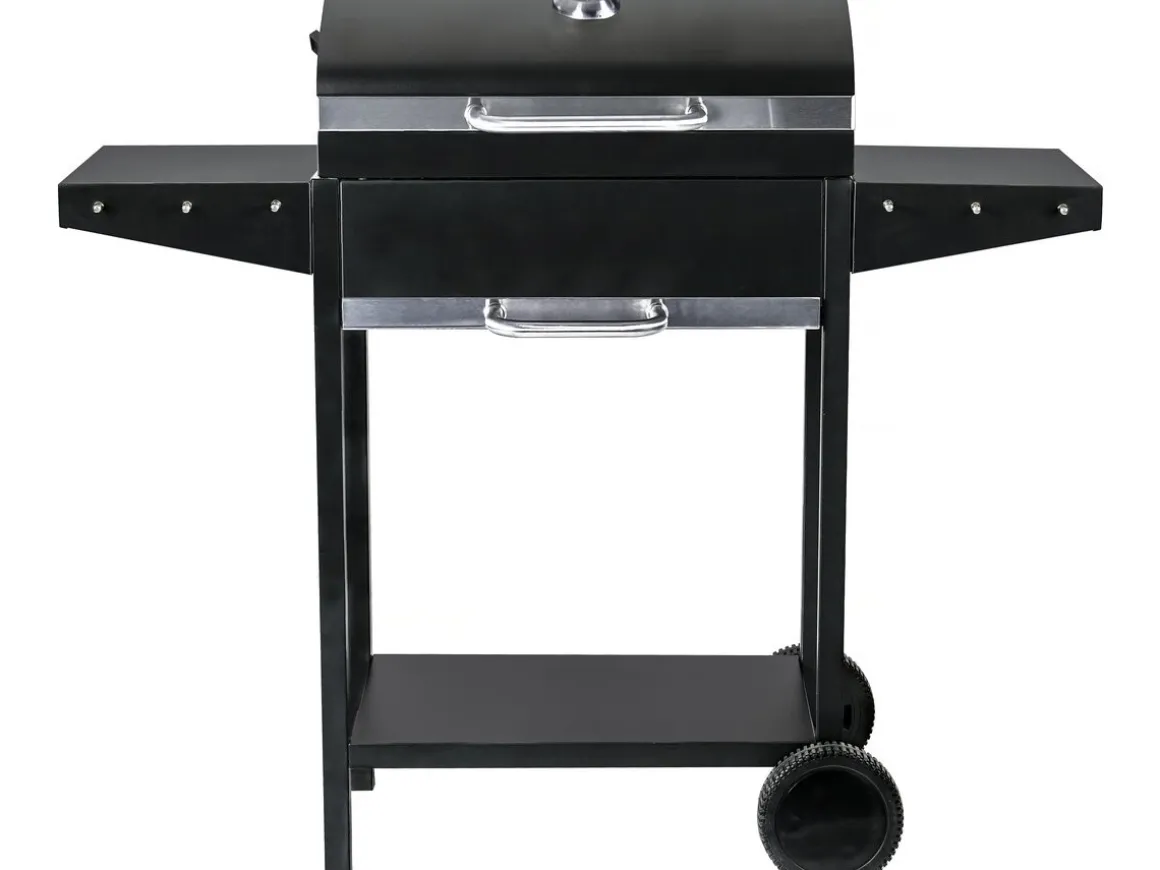 Barbecue charbon de bois "Bizon" - 119 x 50 x 101 cm - Noir