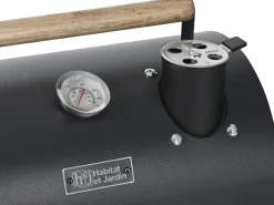 Barbecue charbon de bois portable "Captain" - 42 x 27 x 43 cm - Noir