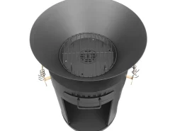 Barbecue plancha brasero a charbon et bois "Cesar" - 49 x 49 x 92 cm - Noir
