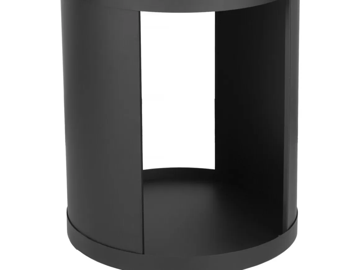 Barbecue plancha brasero a charbon et bois "Cesar" - 49 x 49 x 92 cm - Noir
