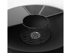 Barbecue plancha brasero avec four à pizza "Maréchal" - Ø 81 cm  - Noir