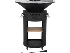 Barbecue plancha brasero à charbon et bois