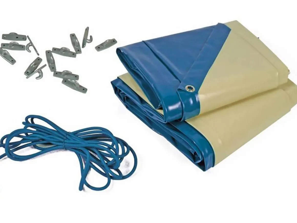 Bâche hiver " Cover 1 " pour piscine Caimans - 580 gr/m² - Bleu
