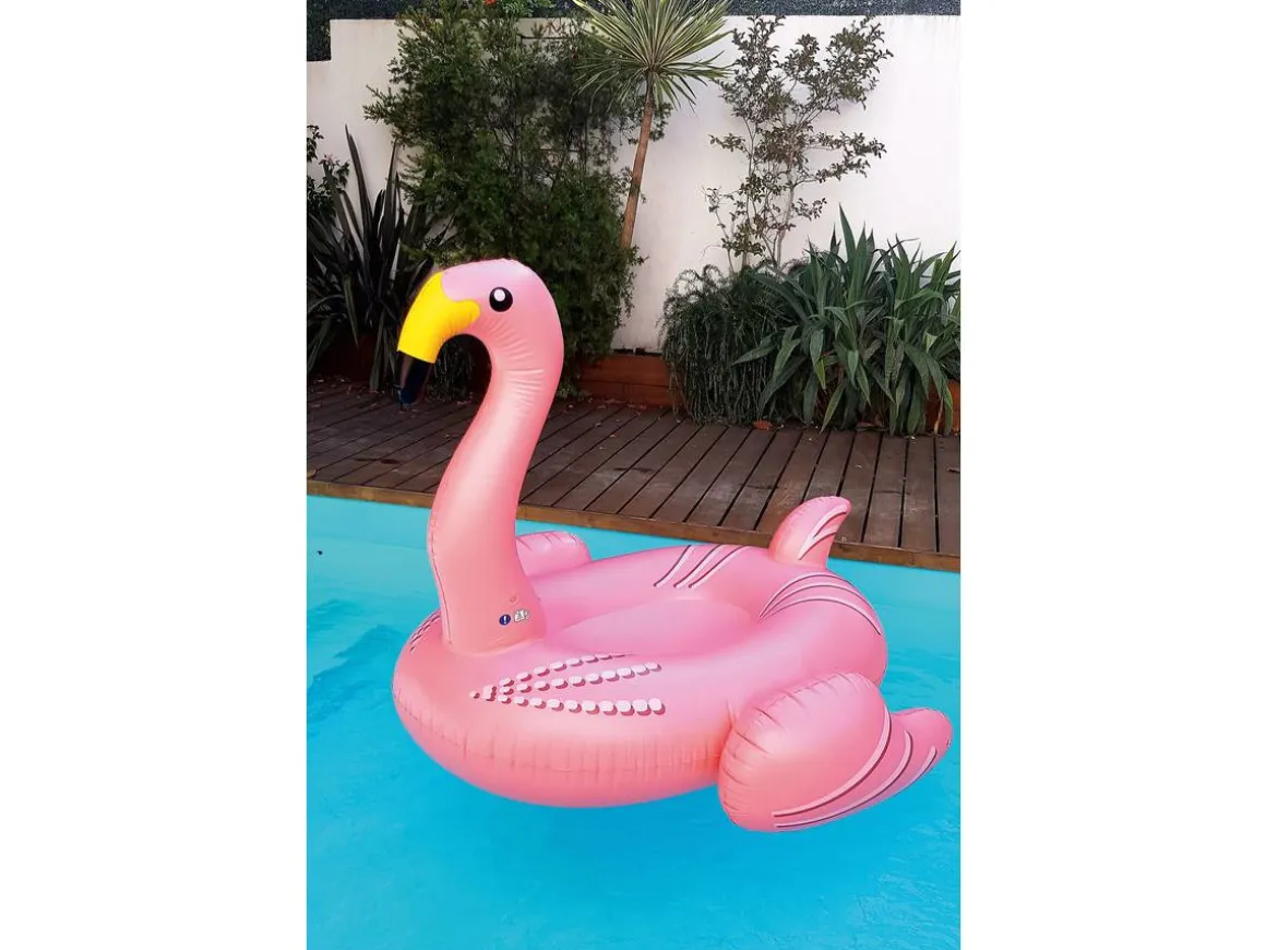 Bouée "Flamant rose géant" - 182 x 143 cm - Rose