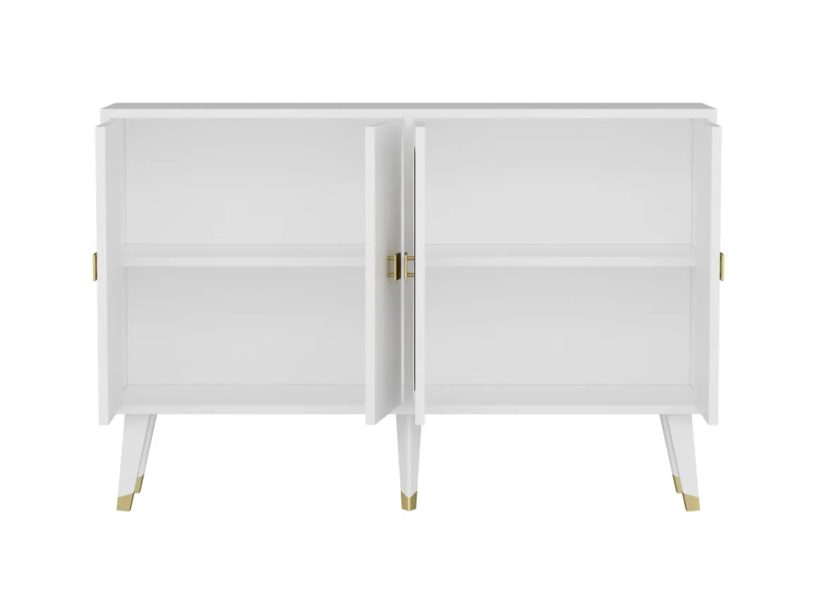 Buffet en bois "Ahart" - 120 x 30 x 80 cm - Blanc