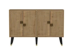 Buffet en bois "Ahart" - 120 x 30 x 80 cm - Chêne Saphir Or