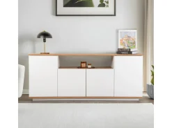 Buffet en bois "Arista" - 180 x 44 x 75 cm - Blanc
