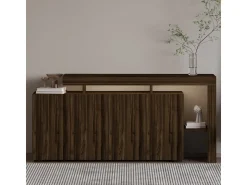 Buffet en bois "Beliz" - 170 x 35 x 80 cm - Noyer