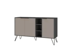Buffet en bois "Clara" - 142 x 36 x 83 cm - Moka clair