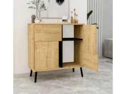 Buffet en bois "Darien" - 76 x 35 x 79 cm - Beige