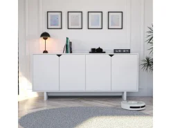 Buffet en bois "Doruk" - 180 x 40 x 81 cm - Blanc