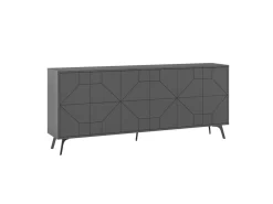 Buffet en bois "Dune" - 183 x 35 x 77 cm - Anthracite