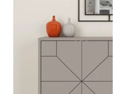 Buffet en bois "Dune" - 123 x 35 x 62 cm - Moka clair