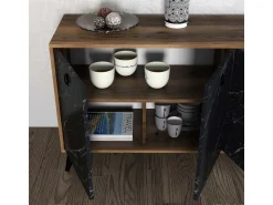 Buffet en bois "Elite" - 180 x 45 x 80 cm - Noir