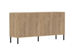 Buffet en bois "Evolet" - 150 x 36 x 75 cm - Beige