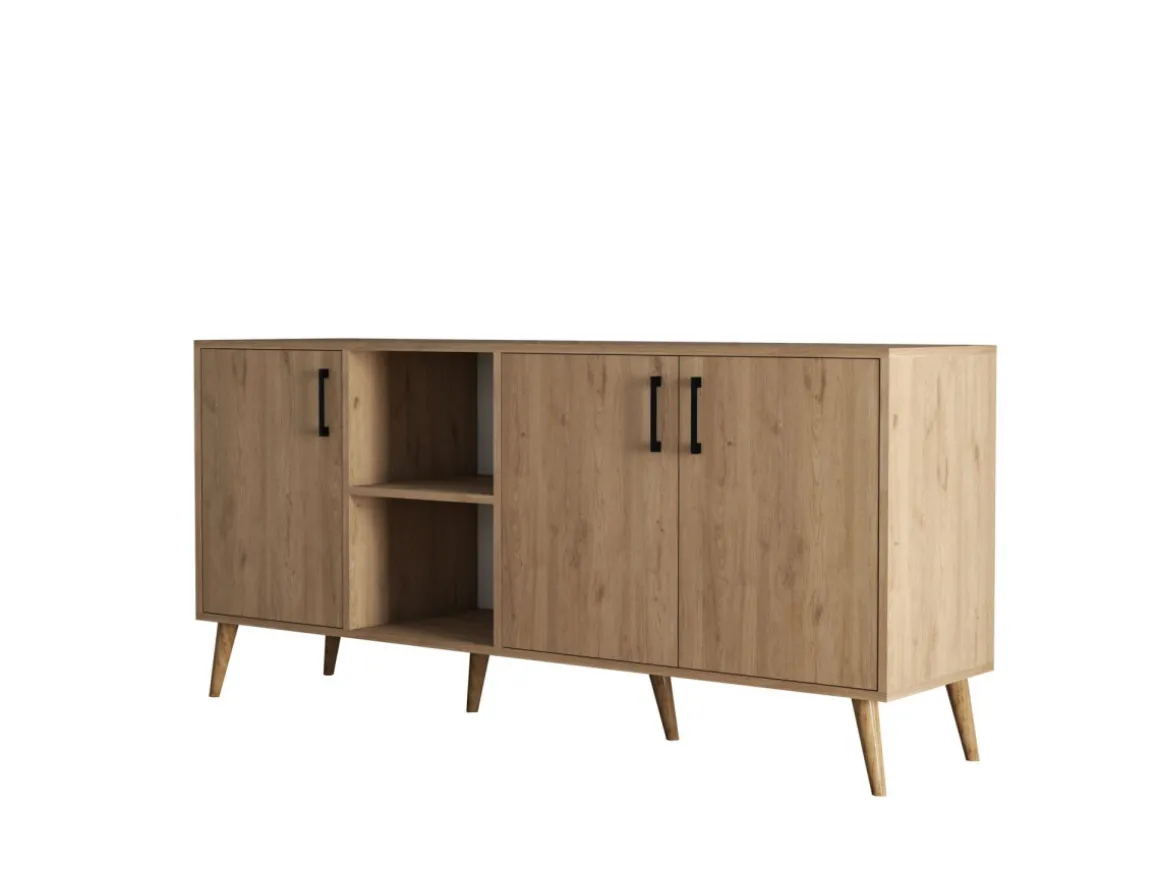 Buffet en bois "Exxen" - 180 x 45 x 80 cm - Marron