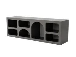 Buffet en bois "Ferlis" - 160 x 40 x 51 cm - Gris anthracite