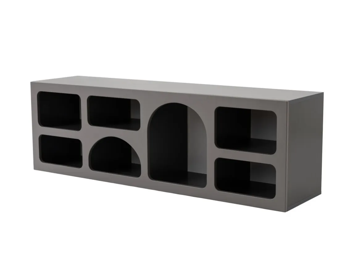 Buffet en bois "Ferlis" - 160 x 40 x 51 cm - Gris anthracite