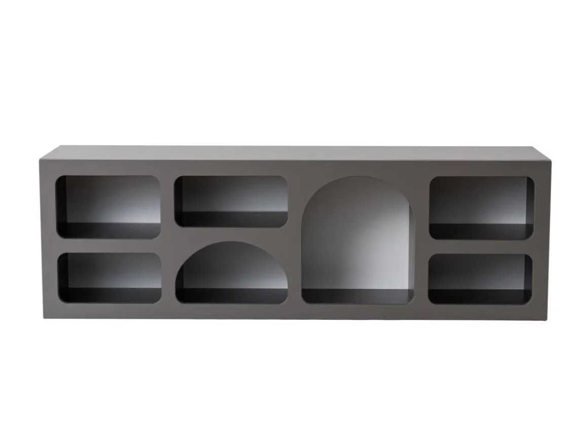 Buffet en bois "Ferlis" - 160 x 40 x 51 cm - Gris anthracite