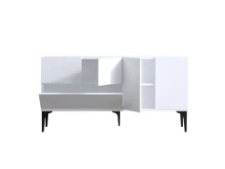 Buffet en bois "Ginny" - 150 x 35 x 75 cm - Blanc