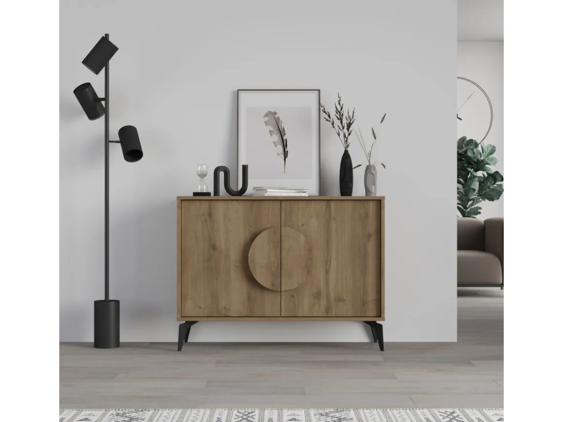 Buffet en bois "Gora" - 110 x 36 x 82 cm - Marron