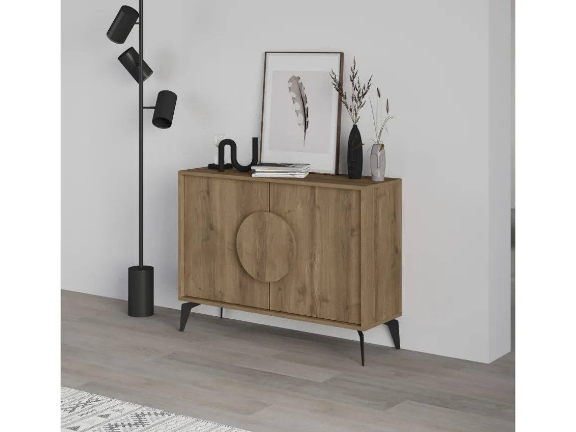 Buffet en bois "Gora" - 110 x 36 x 82 cm - Marron