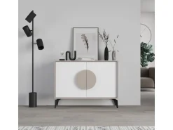 Buffet en bois "Gora" - 110 x 36 x 82 cm - Moka léger