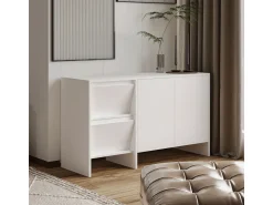 Buffet en bois "Laris 130" - 130 x 44 x 82 cm - Blanc