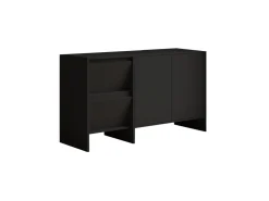 Buffet en bois "Laris 130" - 130 x 44 x 82 cm - Noir