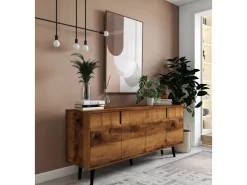 Buffet en bois "Latina" - 180 x 45 x 80 cm - Marron
