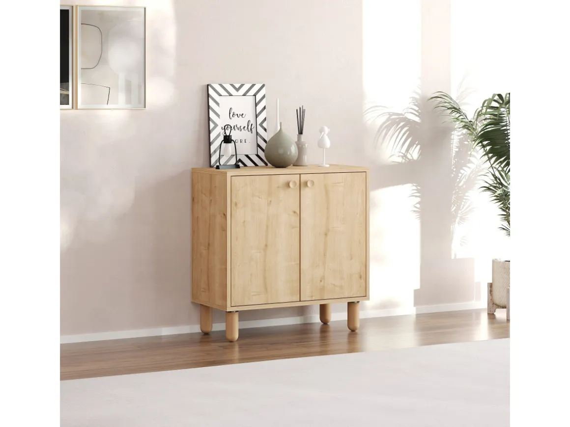 Buffet en bois "Lina" - 72 x 36 x 73 cm - Beige