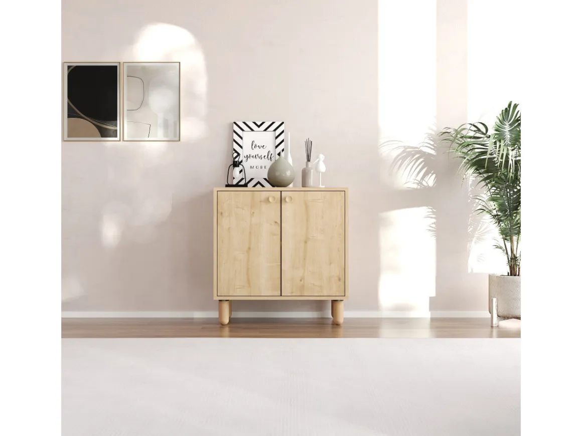 Buffet en bois "Lina" - 72 x 36 x 73 cm - Beige