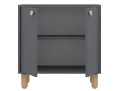 Buffet en bois "Lina" - 72 x 36 x 73 cm - Gris anthracite