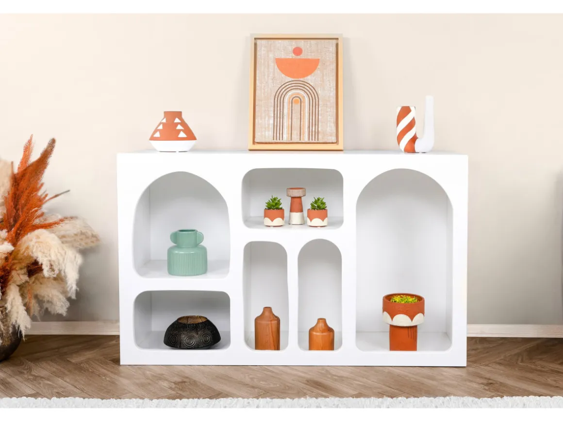 Buffet en bois "Liva" - 120 x 37 x 74 cm - Blanc