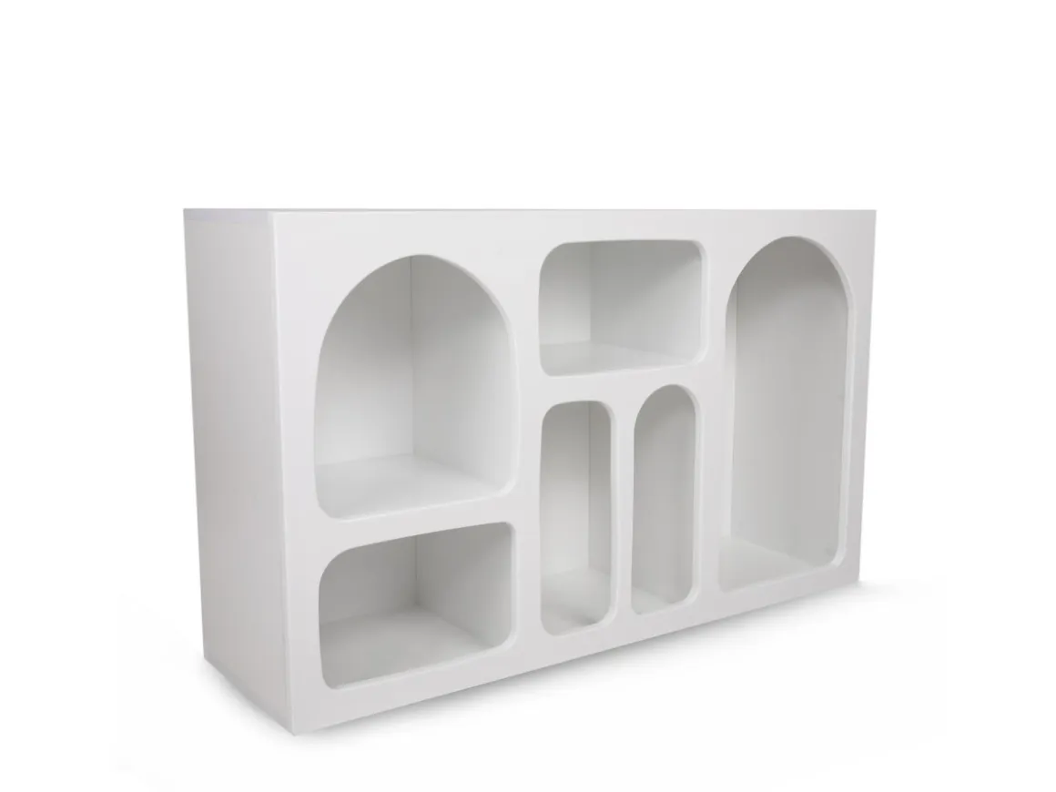 Buffet en bois "Liva" - 120 x 37 x 74 cm - Blanc
