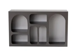 Buffet en bois "Liva 120" - 120 x 37 x 74 cm - Gris anthracite