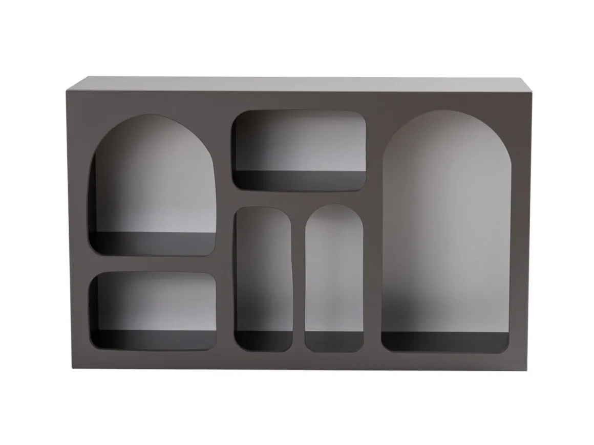 Buffet en bois "Liva 120" - 120 x 37 x 74 cm - Gris anthracite
