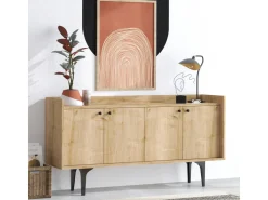 Buffet en bois "Navi" - 150 x 40 x 80 cm - Beige