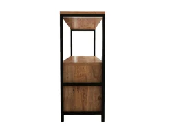 Buffet en bois "Nero" - 120 x 30 x 75 cm - Pin atlantique Noir