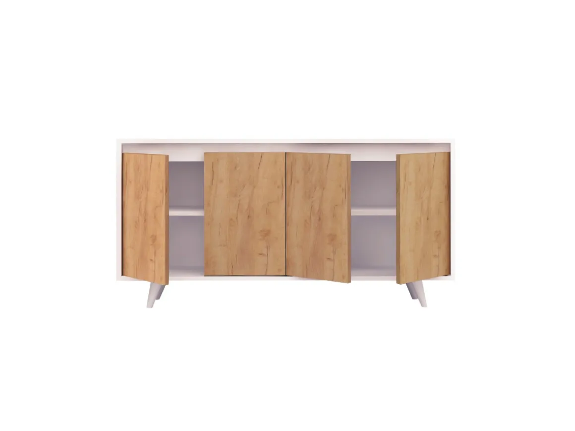 Buffet en bois "Nossa" - 140 x 40 x 86 cm - Marron